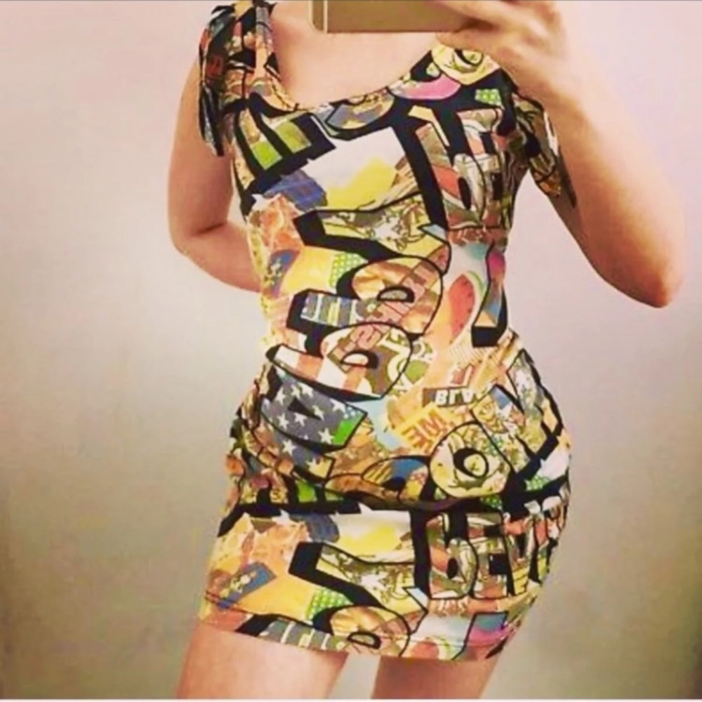 Moschino graffiti dress